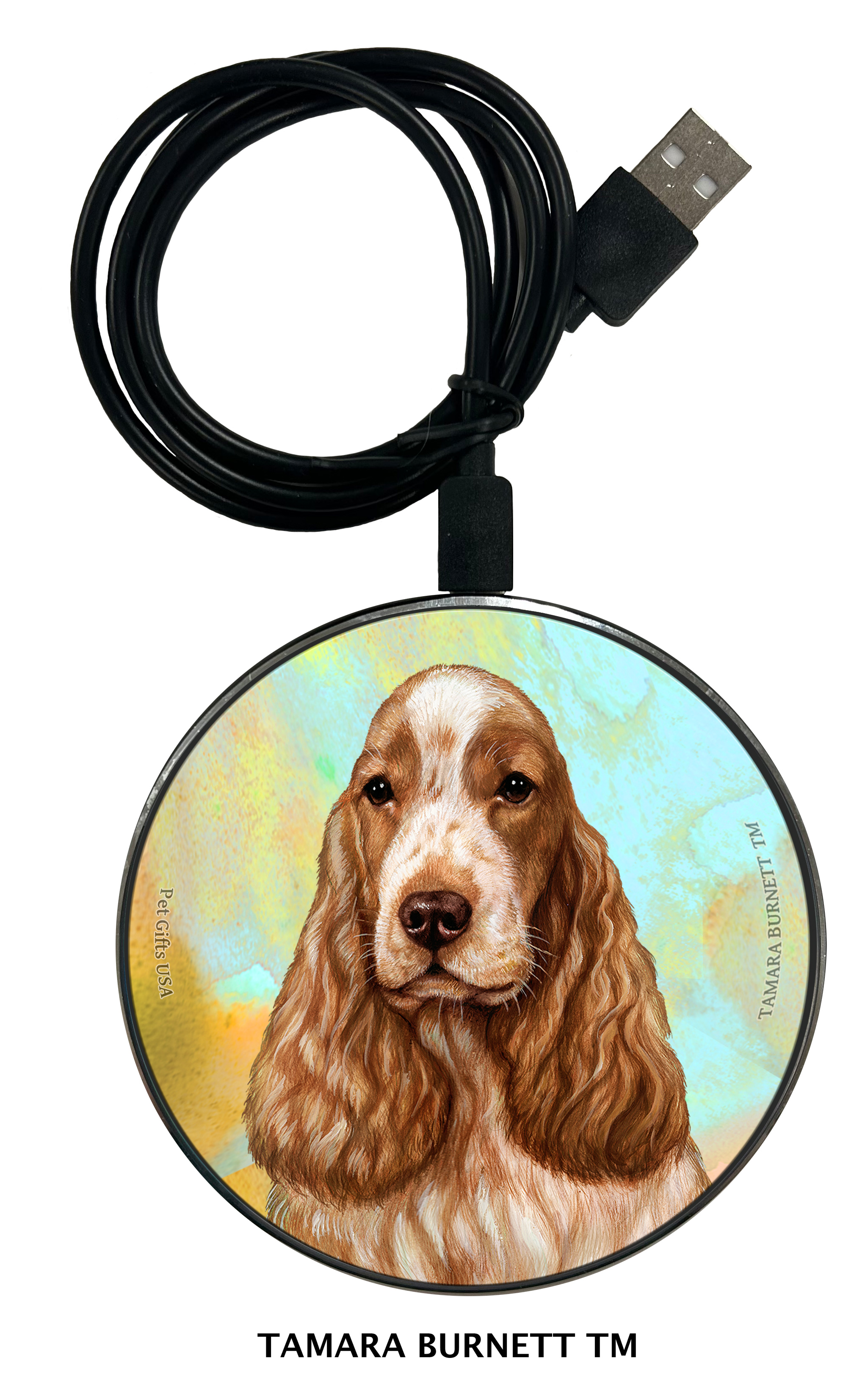 English Cocker Spaniel Orange Roan - Zoomies Phone Charger image